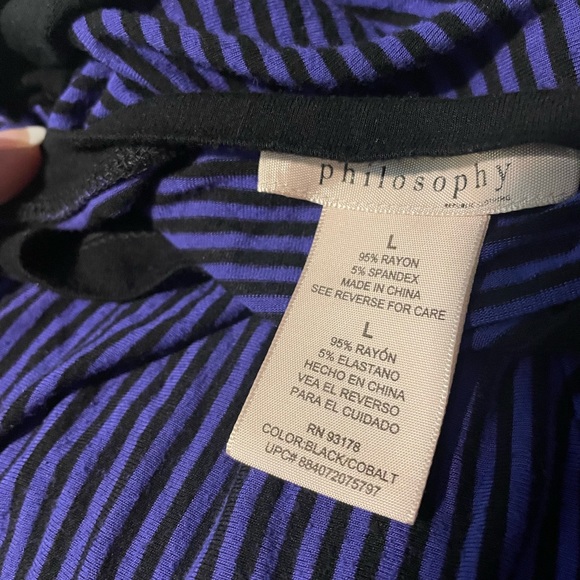 Women’s Purple & Black Patterned Dress ( Large ) - Picture 4 of 5